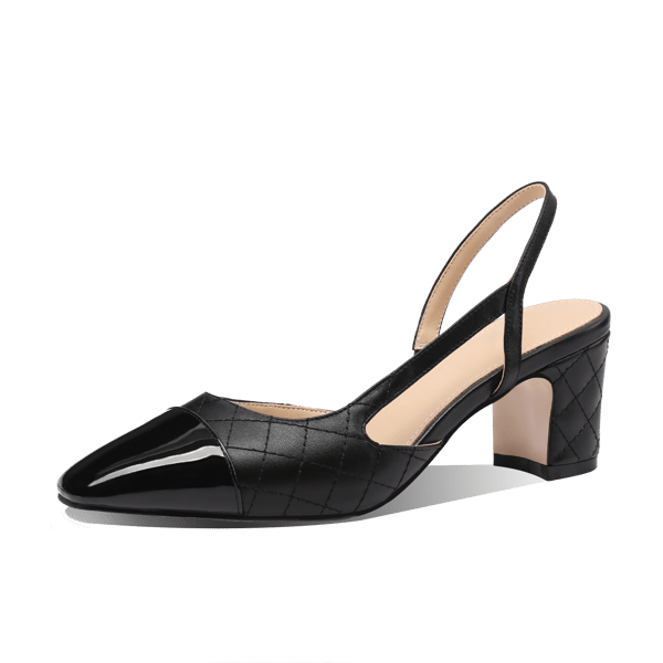 MiraAzzurra Shoes | 2 Tones Slingback Pumps 65 - Black Checkered