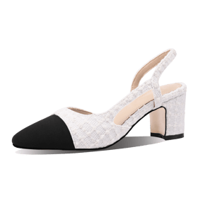 Two Tones Slingback Pumps