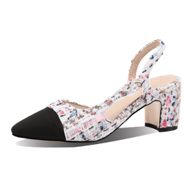 Two Tones Slingback Pumps