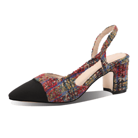 Two Tones Slingback Pumps