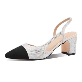 Two Tones Slingback Pumps