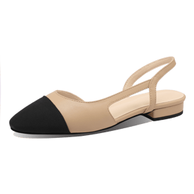 Two Tones Slingback Flats