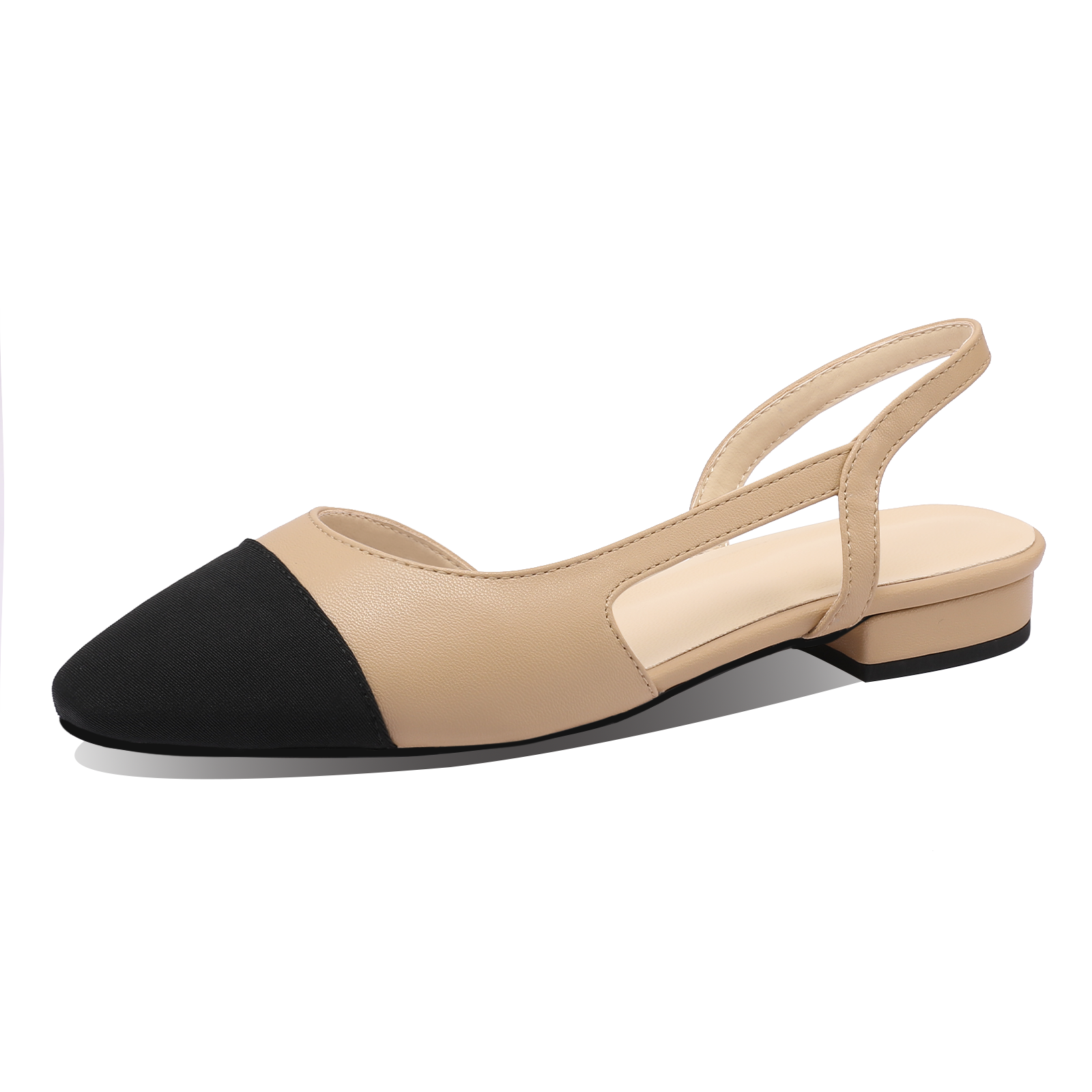 Two Tones Slingback Flats