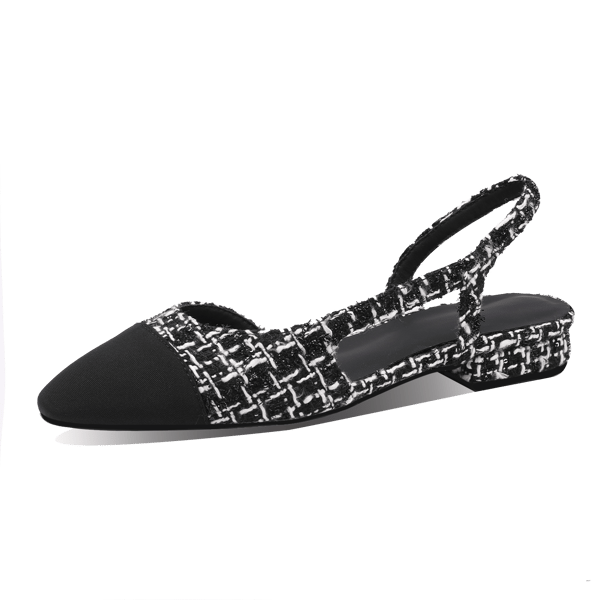 MiraAzzurra Shoes | 2 Tones Slingback Flat TS - Color No.8