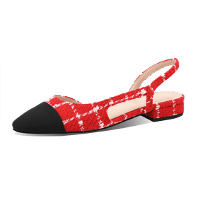Two Tones Slingback Flats