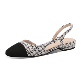 Two Tones Slingback Flats