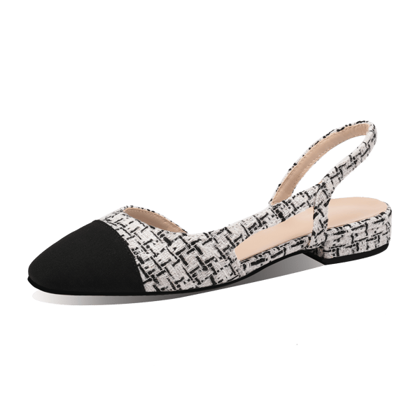 MiraAzzurra Shoes | 2 Tones Slingback Flat TS - Color No.10