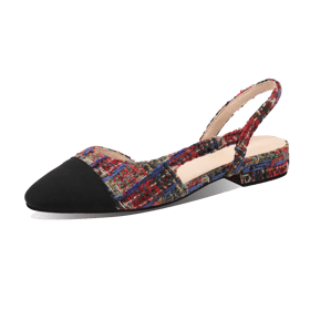 Two Tones Slingback Flats