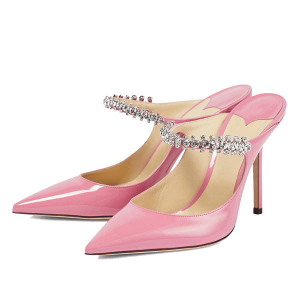 MiraAzzurra Shoes | Crystal Arch Strap Mules 100 - Pink