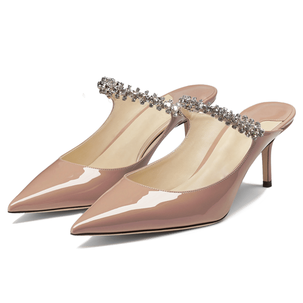MiraAzzurra Shoes | Crystal Arch Strap Mules 65 - Nude