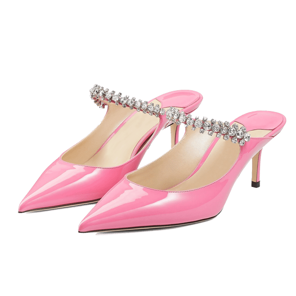 MiraAzzurra Shoes | Crystal Arch Strap Mules 65 - Pink