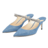 Crystal Arch Strap Mules 65/100 Denim - 6.5cm/2.5" heel