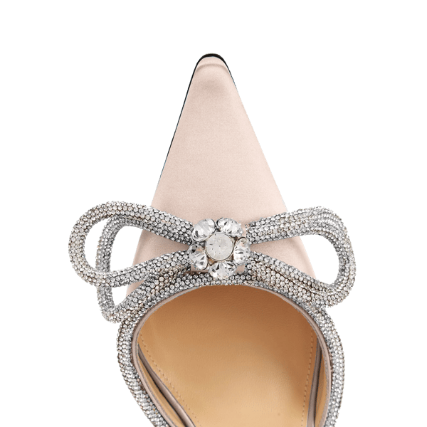 MiraAzzurra Shoes | Rhinestone Bow Ankle Strap Sandal 100 - Nude