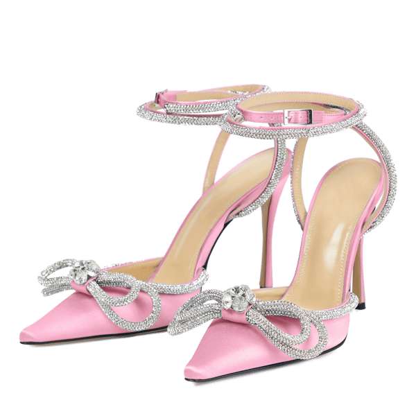 Rhinestone Bow Ankle Strap Sandal 100