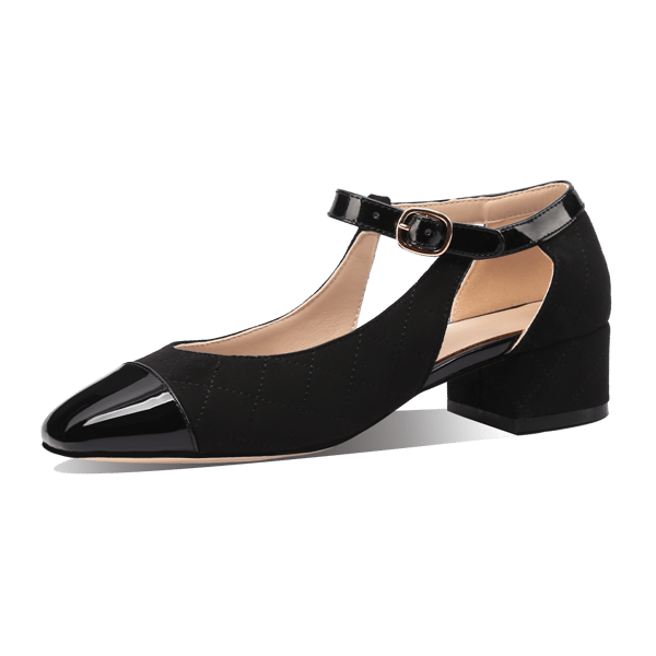 MiraAzzurra Shoes | Ankle Strap 2 Tones Sandal 40 Suede - Black