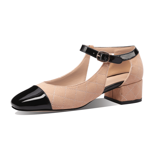 MiraAzzurra Shoes | Ankle Strap 2 Tones Sandal 40 Suede - Nude