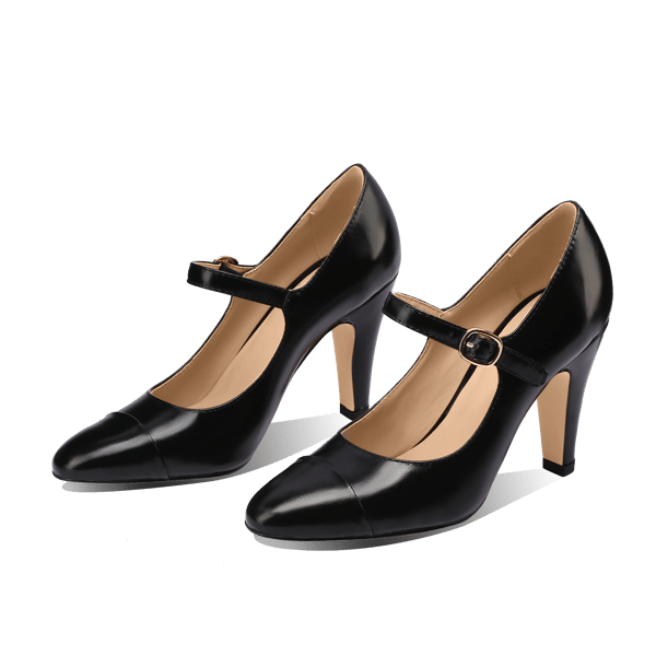 MiraAzzurra Shoes | High Heel 2 Tones Maryjane Pumps 90 - Black
