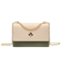 Stylish Women's Leather Crossbody Bag - Bee Pattern - Green-White
