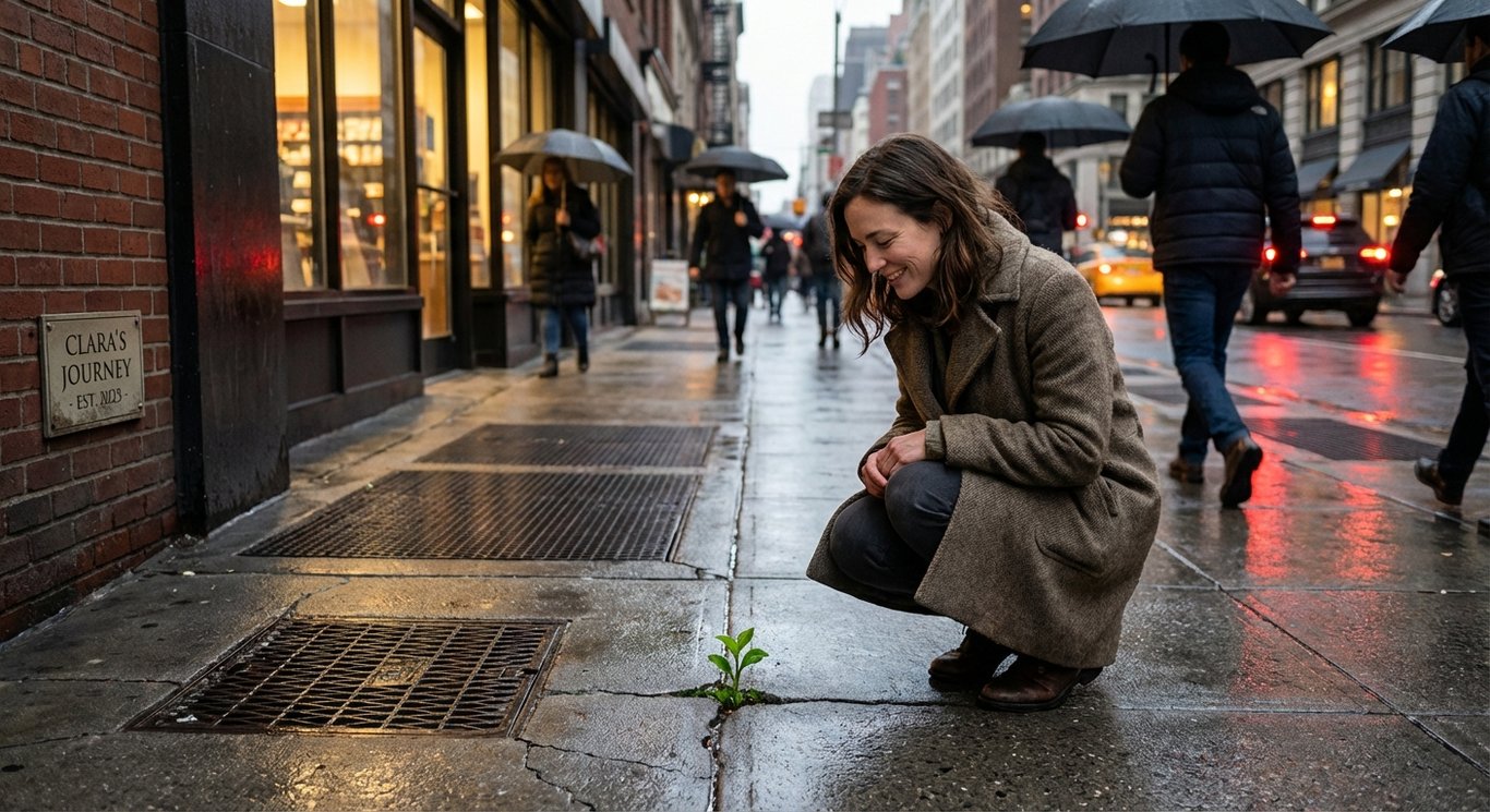 Finding Hope in the Little ThingsIn the heart of a bustling city, where the hum of life never