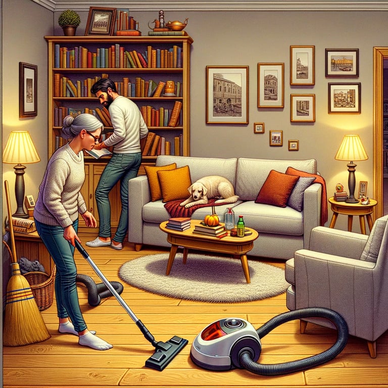 Making Chores a Breeze with Everyday English집안일을 영어로 어떻게 말하는지 궁금하신가요? 친구랑 수다 떨듯이 편하게 배워봐요! 여기서 소개하는 표현들은 실제 대화에서 바로 쓸 수 있는 것들이에요. ### 5-7개의 예문1. **I need to tidy up my room.