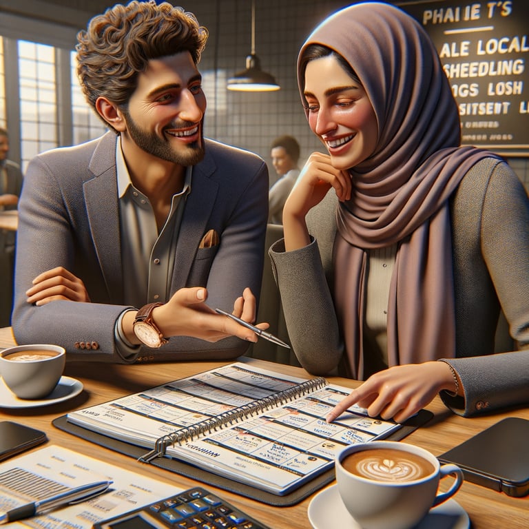 Creating a Local Schedule for Business Meetings in English