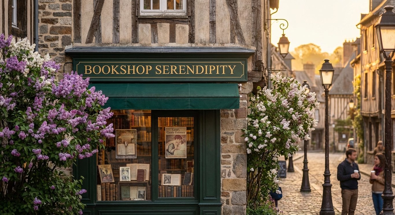 The Bookshop of Serendipity: Love's Gentle EmbraceIn the heart of a charming village, nestled