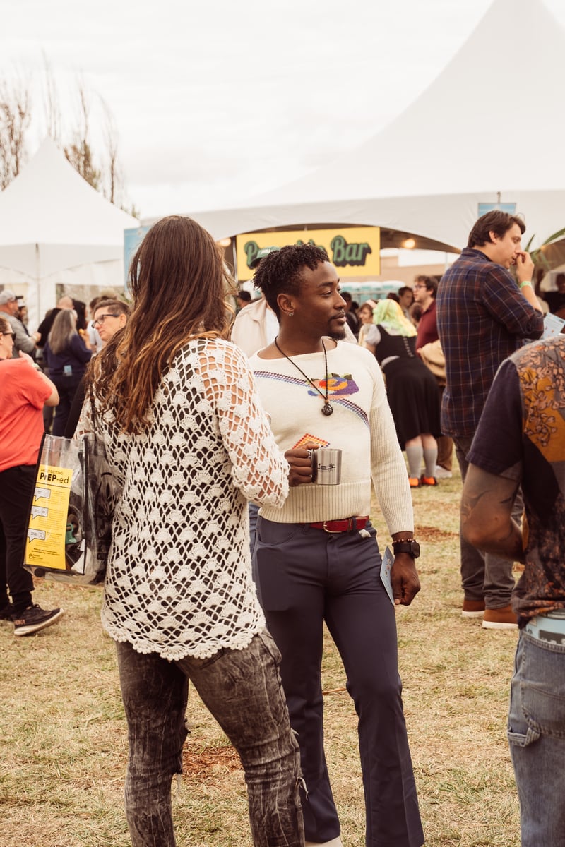 Attendees enjoying the 2 Towns Ciderhouse Harvest Party 2025.