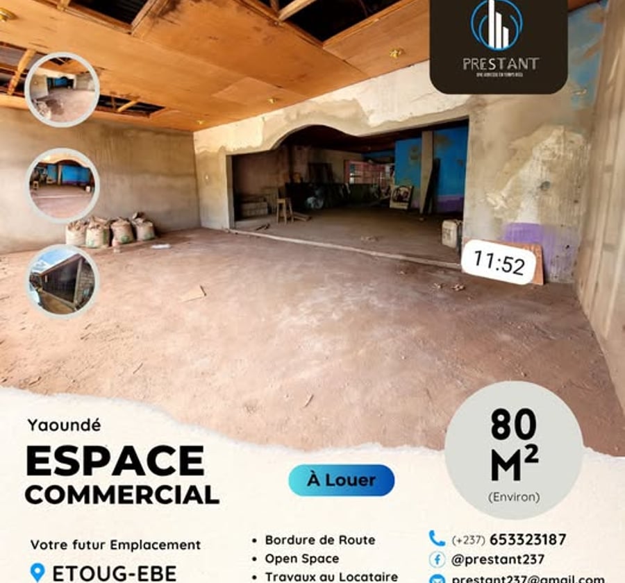 Espace commercial à louer – Etoug-Ebe