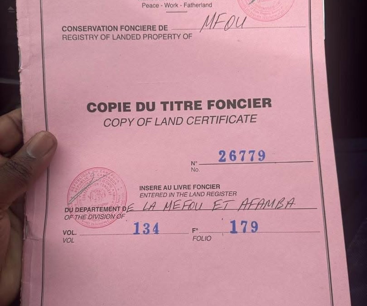 Terrain titré 1000 m² à vendre – Makepe Maturité, Douala
