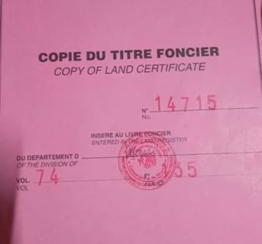 Terrain titré à vendre à Douala Japoma