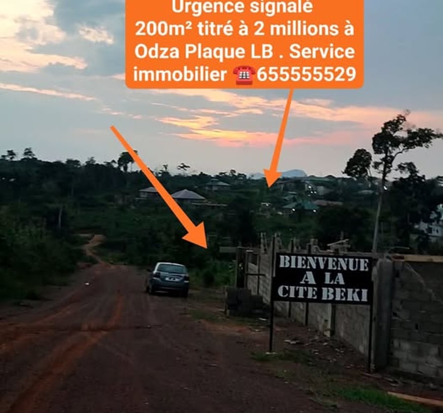 Terrain titré à Odza – 200 m² – F CFA