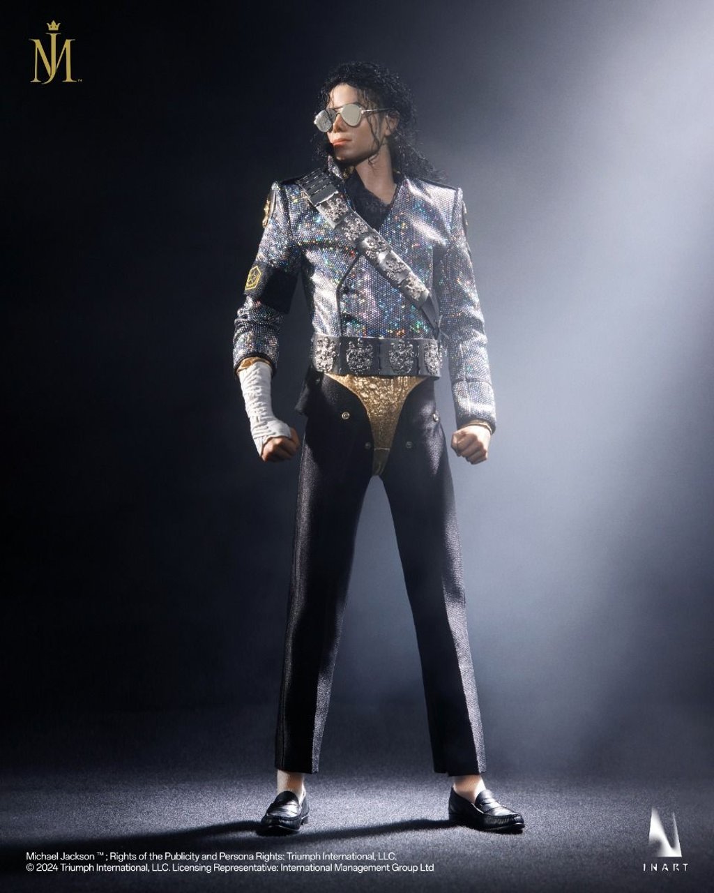 Michael Jackson Deluxe Version Rooted Hair Head Escala 1:6 InArt