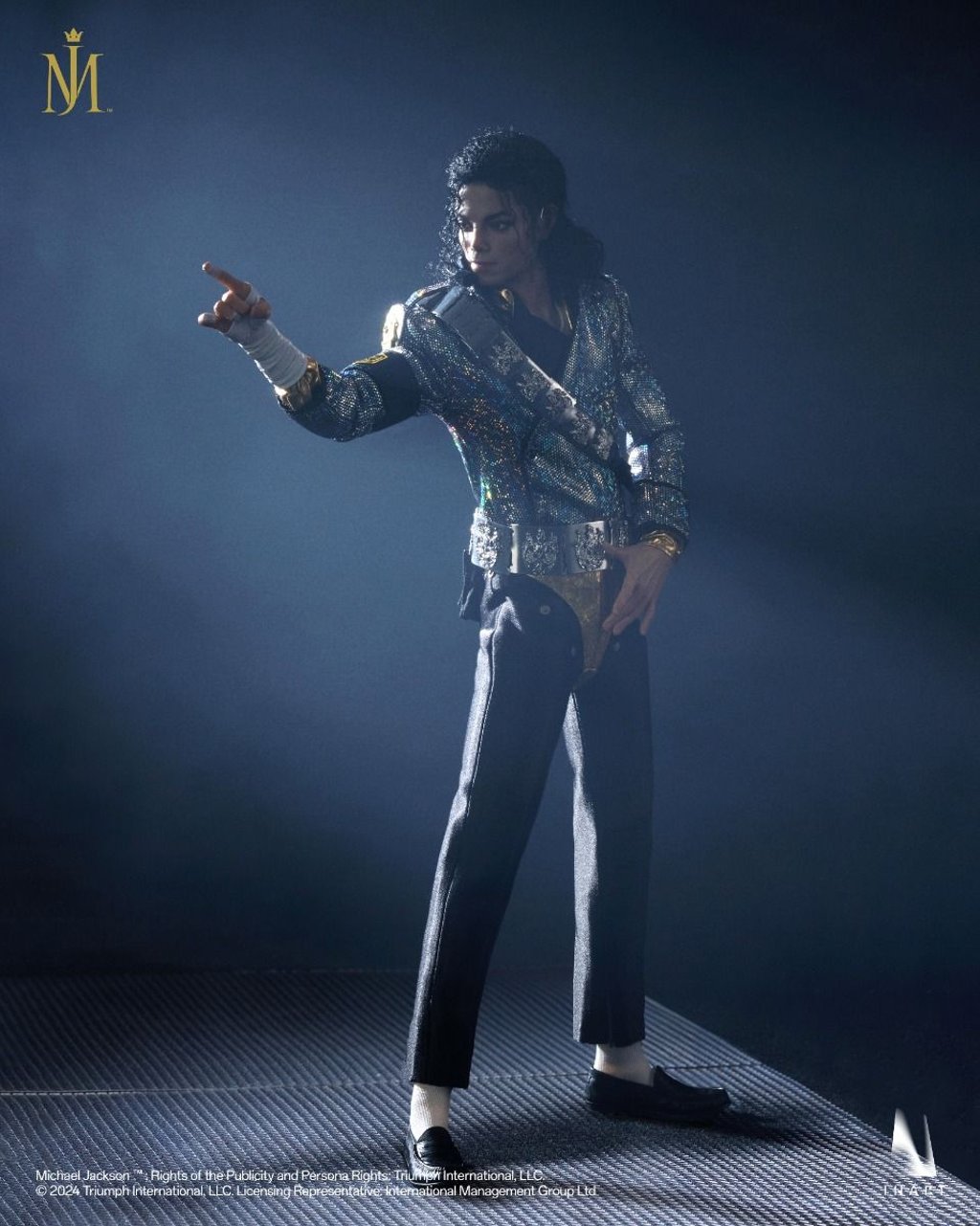 Michael Jackson Deluxe Version Rooted Hair Head Escala 1:6 InArt