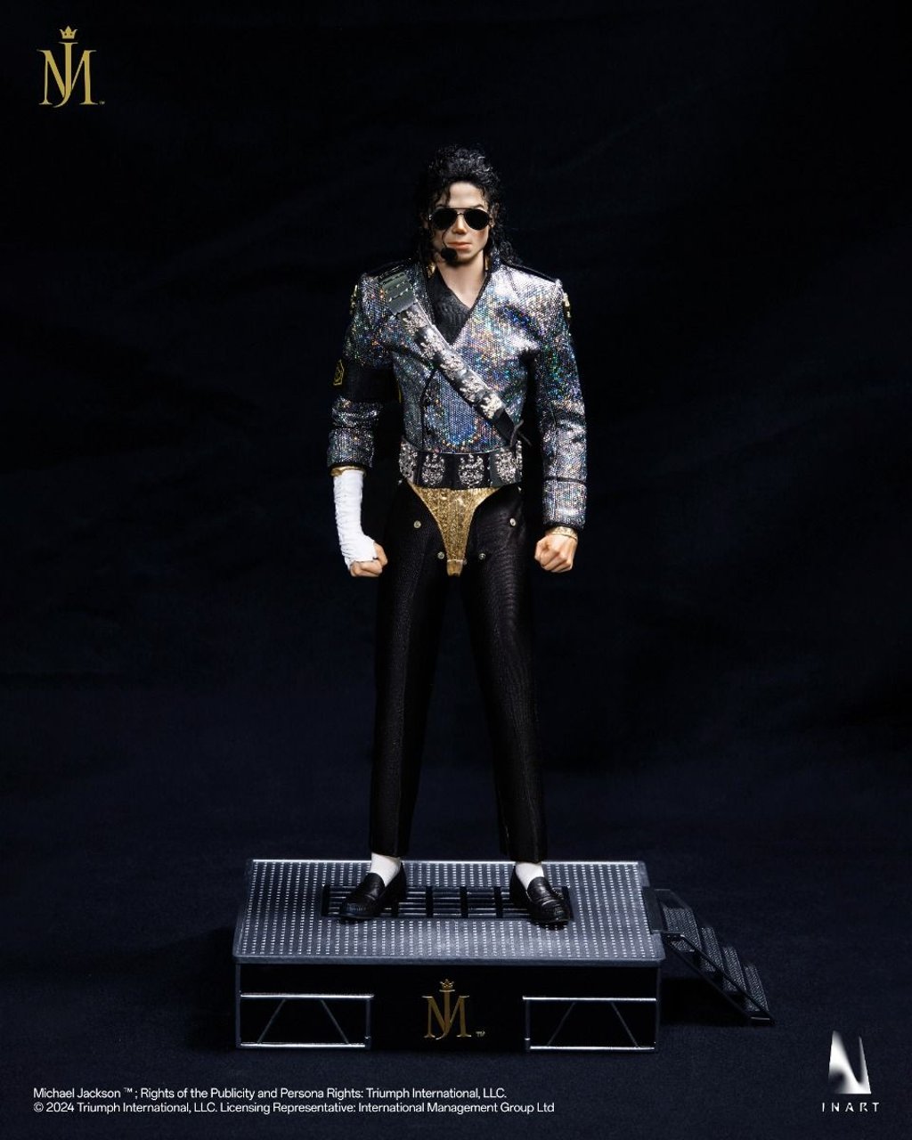 Michael Jackson Deluxe Version Rooted Hair Head Escala 1:6 InArt