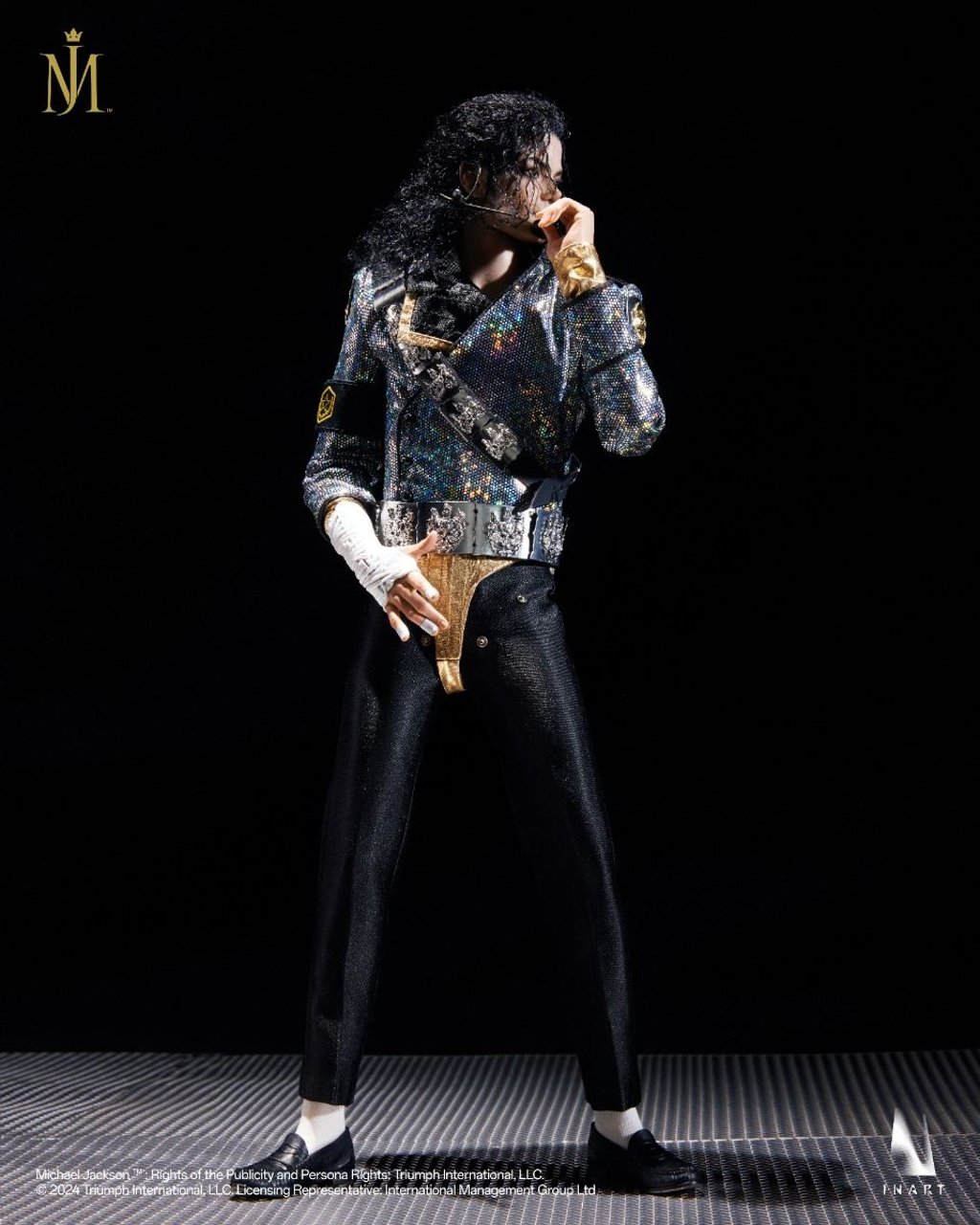 Michael Jackson Deluxe Version Rooted Hair Head Escala 1:6 InArt
