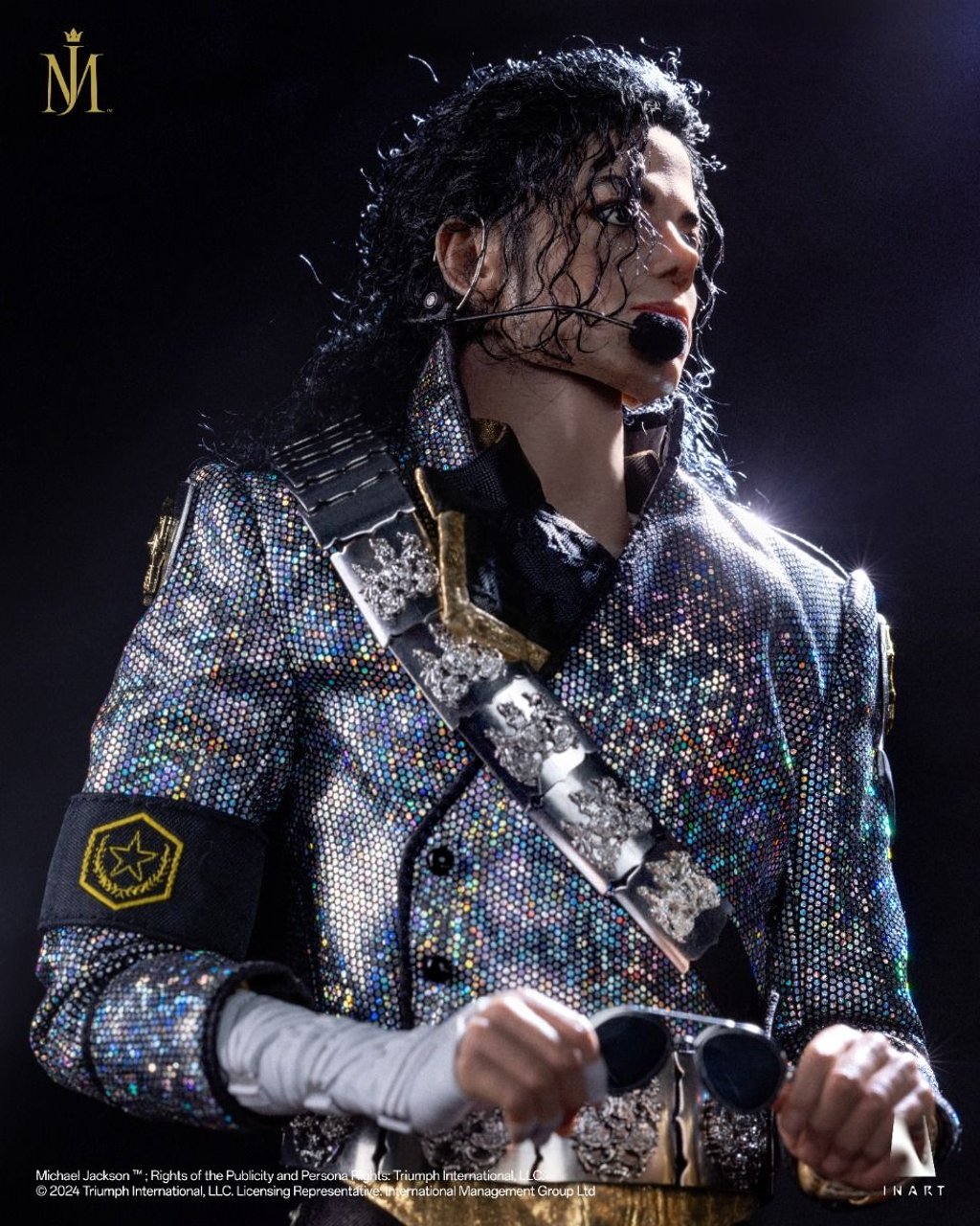 Michael Jackson Deluxe Version Rooted Hair Head Escala 1:6 InArt