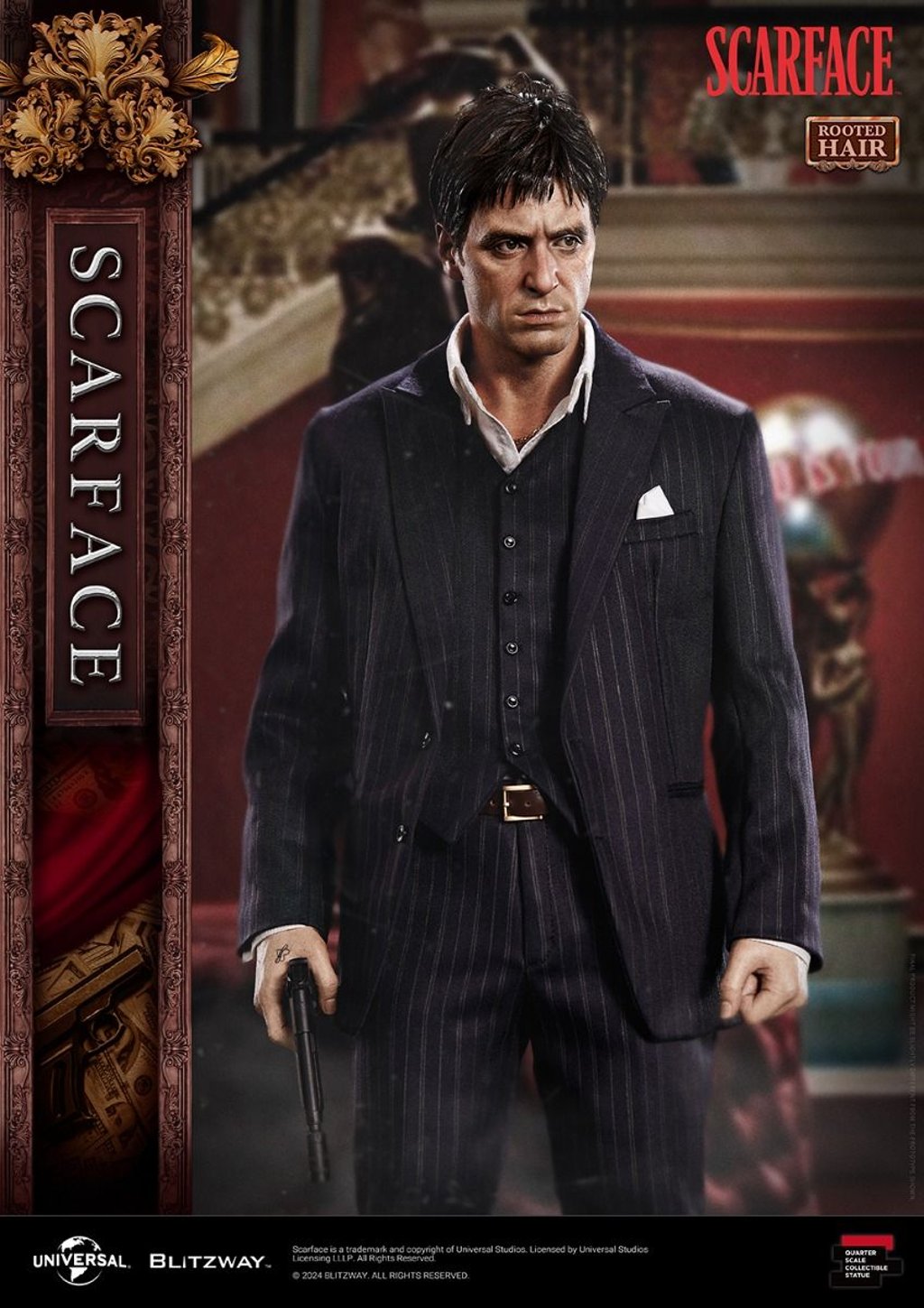 Tony Montana Rooted Hair Ver. - Scarface Escala 1:4 por Blitzway