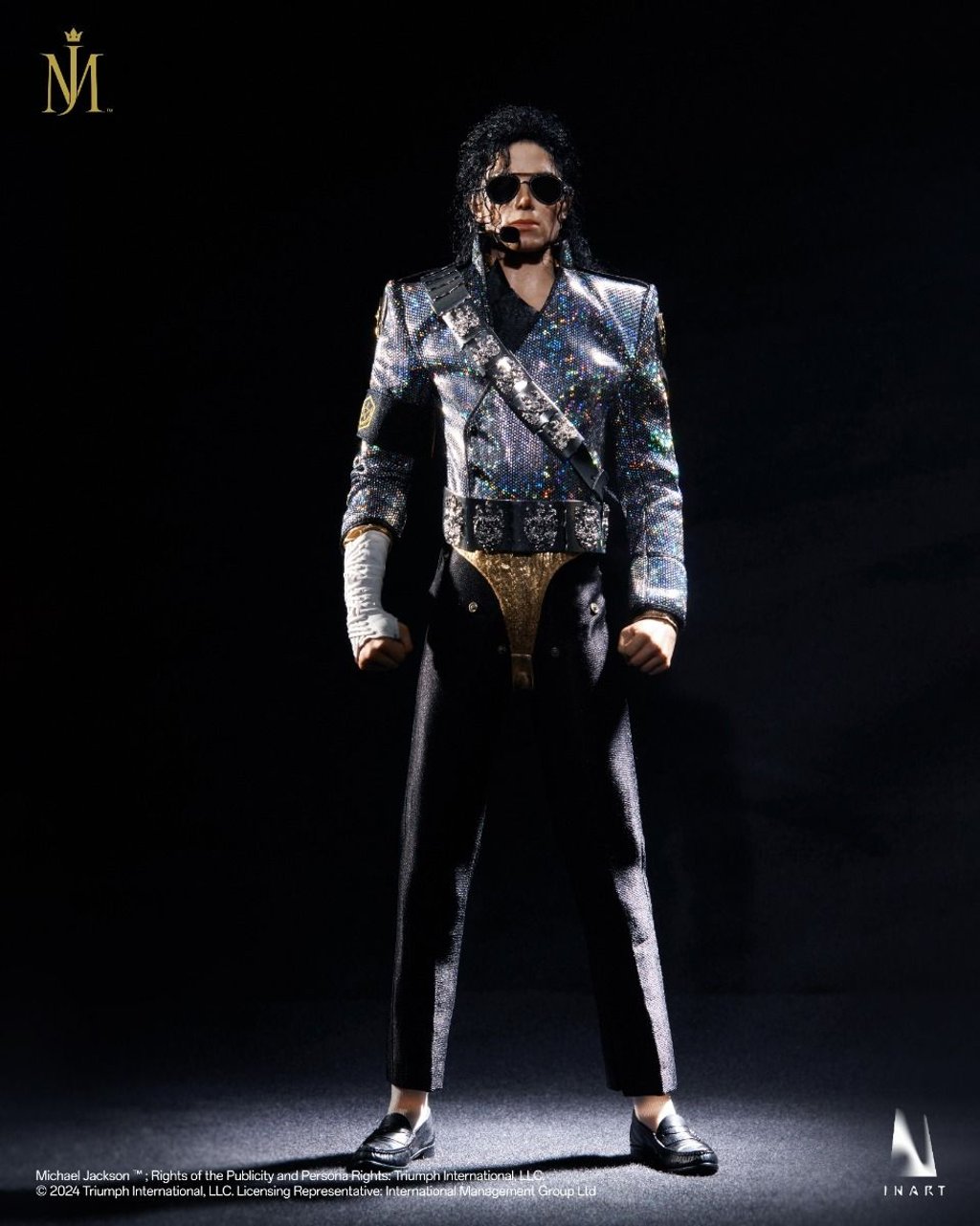 Michael Jackson Deluxe Version Rooted Hair Head Escala 1:6 InArt