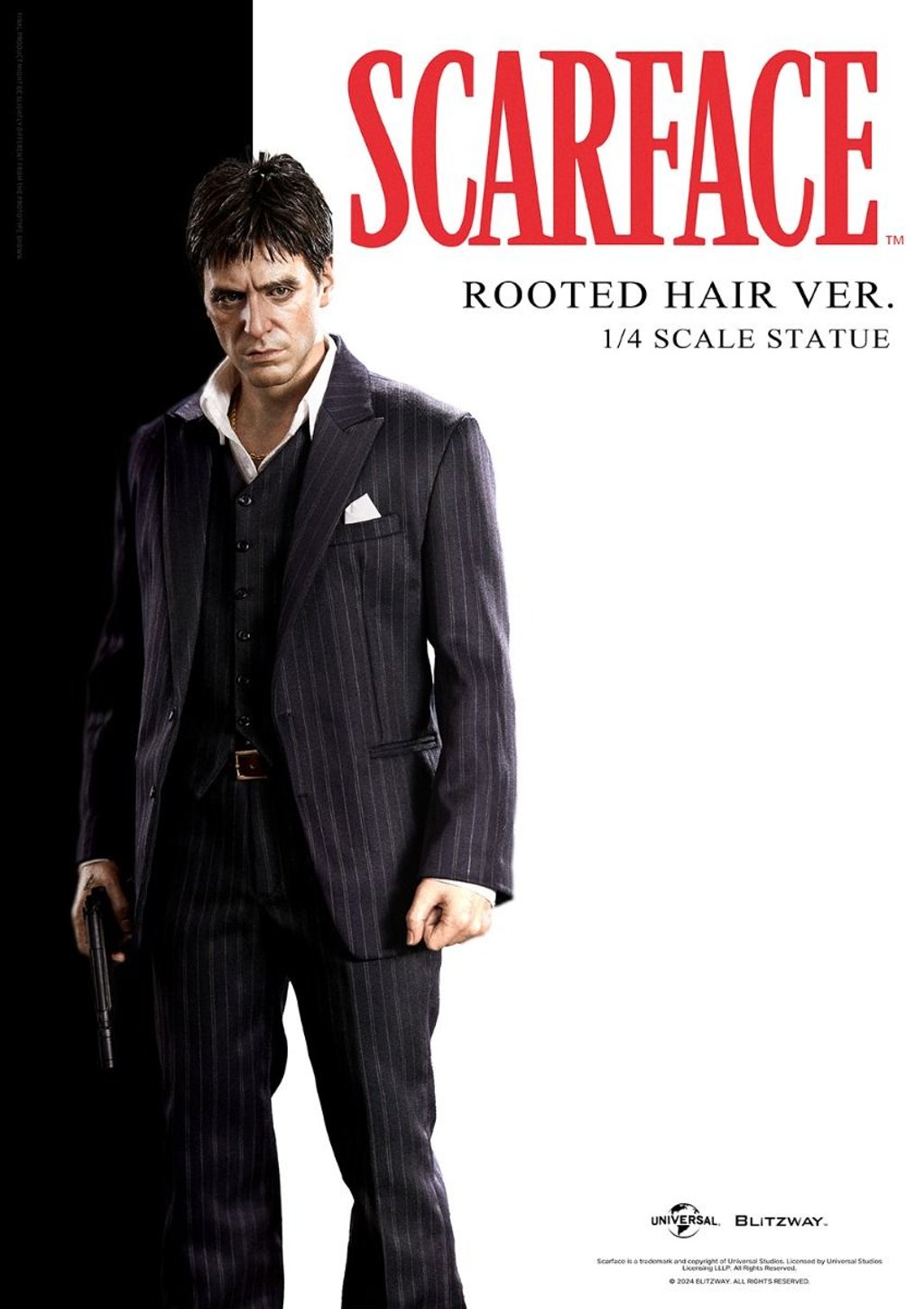 Tony Montana Rooted Hair Ver. - Scarface Escala 1:4 por Blitzway