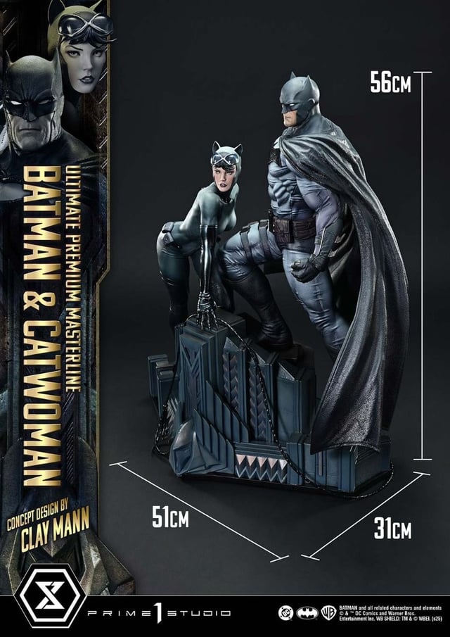 Batman &amp; Catwoman - DC Comics Escala 1:4 por Prime 1 Studio