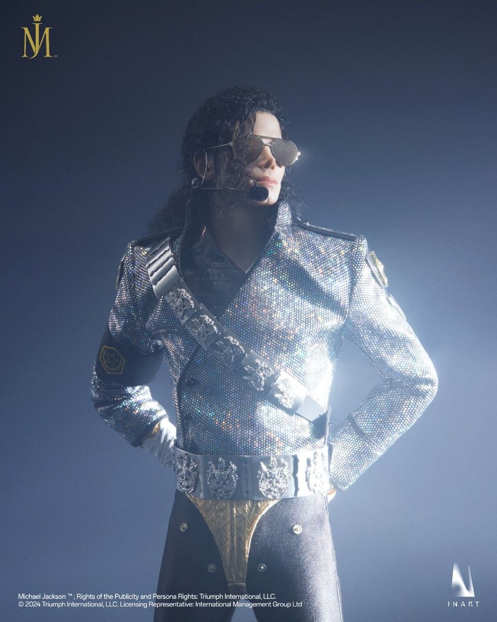 Michael Jackson Deluxe Version Rooted Hair Head Escala 1:6 InArt
