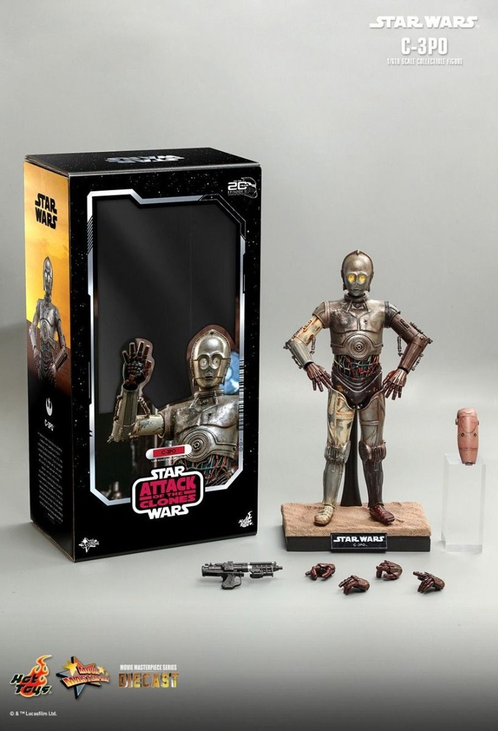 C 3PO - Star Wars Episode II Attack of the Clones Escala 1:6 por Hot Toys