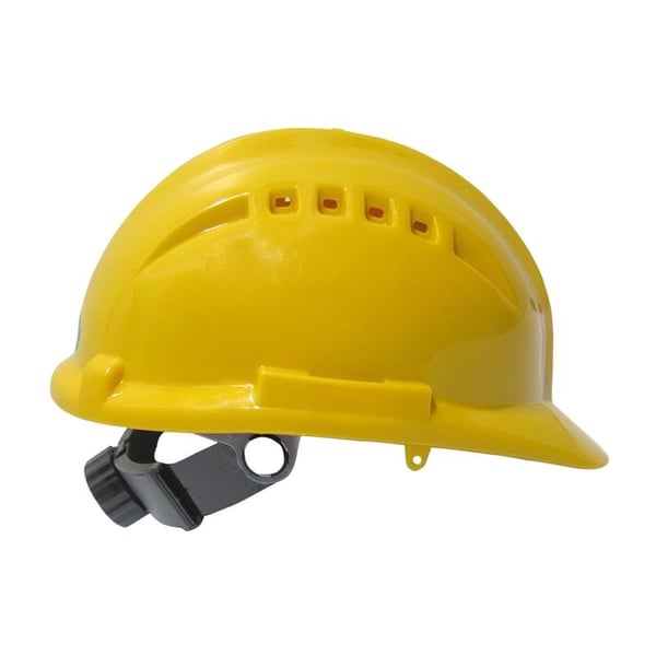 Vaultex VHVR Yellow Ventilated Helmet with Ratchet Suspension