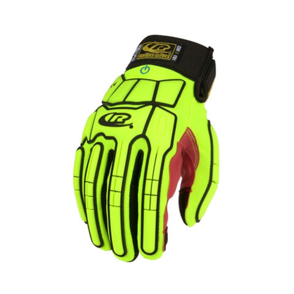 Ansell - Ringers Safety Adjustable Gloves, Yellow/Red - R161