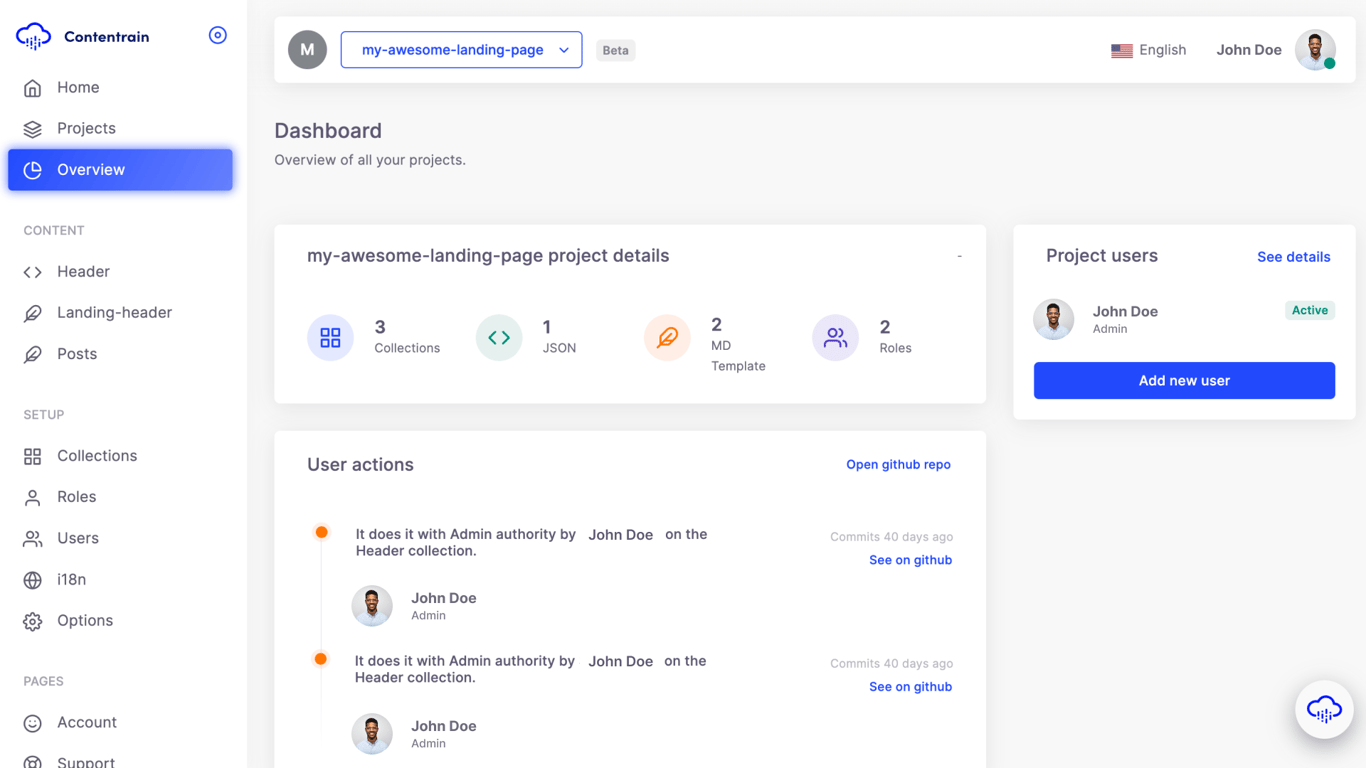 A clean, easy-to-read dashboard overview.