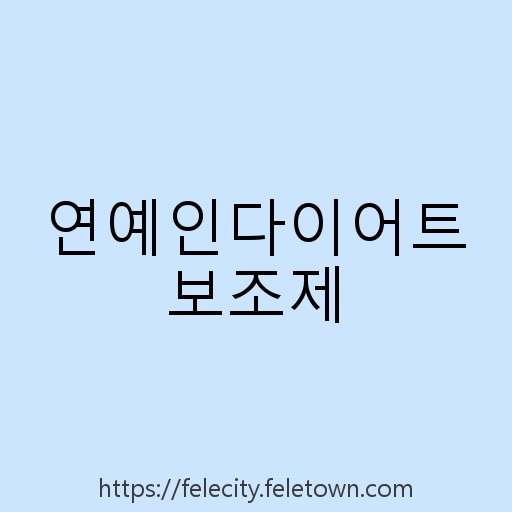 연예인다이어트보조제 설명사진