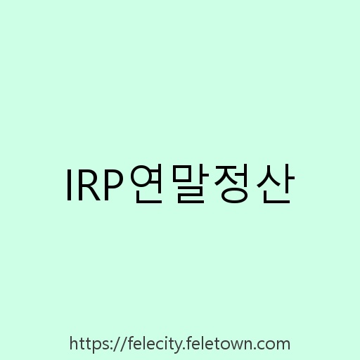 IRP연말정산 설명사진