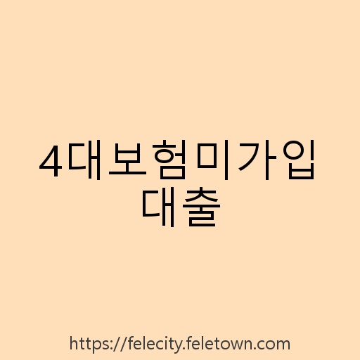 4대보험미가입대출 설명사진
