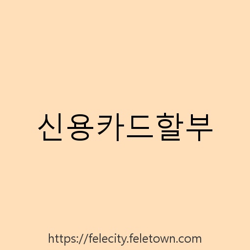 신용카드할부 설명사진
