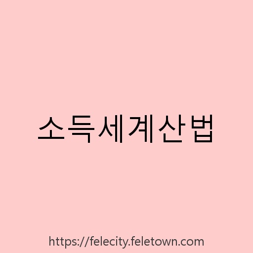 소득세계산법 설명사진